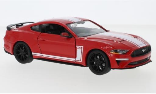 Modellautos Ford Mustang 1/24 Motormax GT rot/weiss 2018 Ford Mustang 1/24 Motormax GT rot/weiss 2018 modellautos