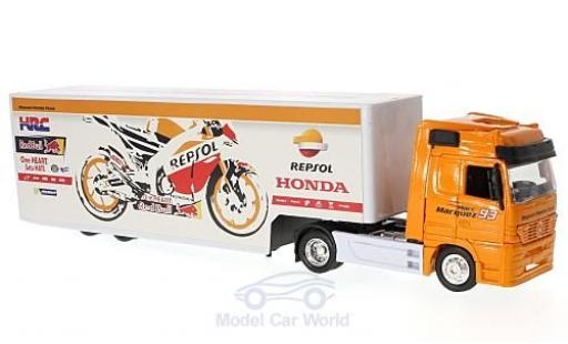 Modellautos Mercedes Actros 1/43 New Ray Repsol Honda Team mit Kastenauflieger Mercedes Actros 1/43 New Ray Repsol Honda Team mit Kastenauflieger modellautos
