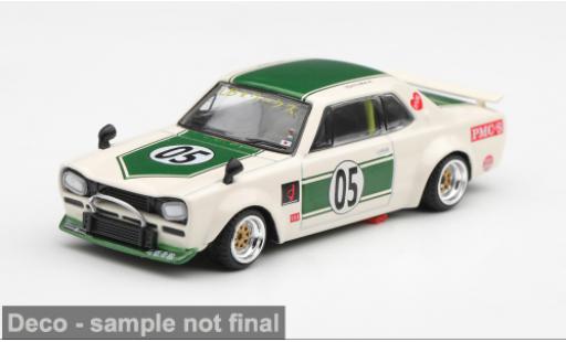 Modellautos Nissan Skyline GT-R (KPGC10) weiss/gr&Atilde;&frac14;n 1971 LB-WORKS HAKOSUKA 1/64 Mini GT