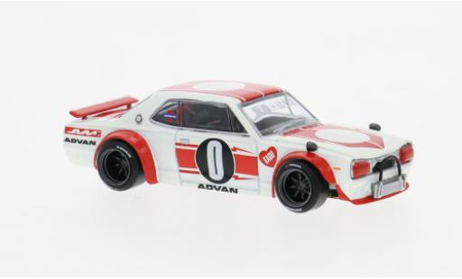Nissan Skyline 1/64 Mini GT GT-R (KPGC10) weiss/rot 1969 1:64 modellautos
