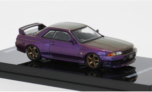 Nissan Skyline 1/64 INNO64 GT-R (R32) violett 1:64 modellautos