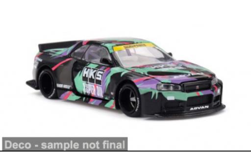Nissan Skyline 1/64 Mini GT GT-R (R34) gr&uuml;n/violett 1999 1:64