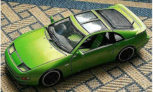 Nissan 300 ZX 1/18 Kyosho fairlady green jantes style bbs schwarzs modellautos
