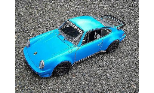 Porsche 911 Turbo 1/18 Tonka blau modellautos