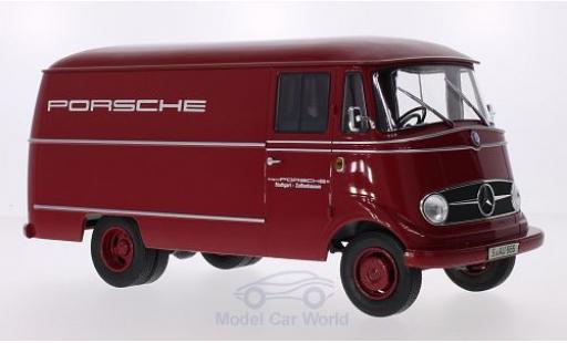 Mercedes L319 1/18 Norev Porsche Renndienst 1955 Türen und Hauben geschlossen modellautos