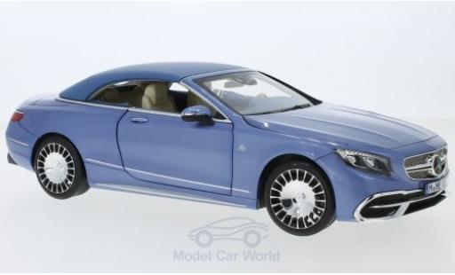 Modellautos Mercedes Classe S 1/18 Norev Maybach S650 Cabriolet mettalic blau 2018 SoftTop liegt ein Mercedes Classe S 1/18 Norev Maybach S650 Cabriolet mettalic blau 2018 SoftTop liegt ein modellautos