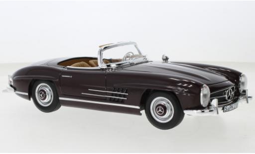 Mercedes 300 1/18 Norev SL Roadster (W198 II) rouge foncé 1957 modellautos