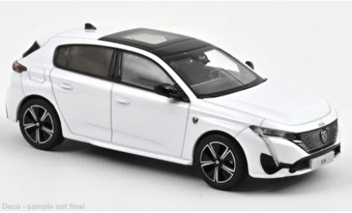 Peugeot 308 1/43 Norev GT metallise blanche 2021 modellautos