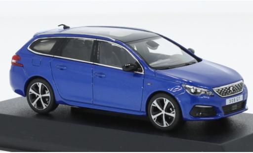 Peugeot 308 1/43 Norev SW GT metallise bleu 2020 modellautos