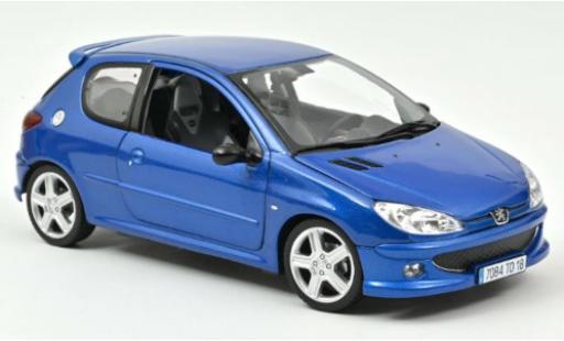 Modellautos Peugeot 206 1/18 Norev RC mettalic blau 2003 Peugeot 206 1/18 Norev RC mettalic blau 2003 modellautos
