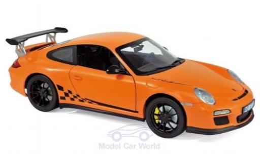 Porsche 997 GT3 RS 1/18 Norev 911 ( II) GT3 RS orange 2009 modellautos