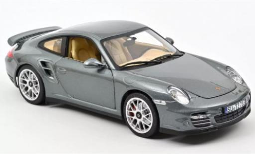 Porsche 997 Turbo 1/18 Norev 911 Turbo () mettalic grau 2010 modellautos