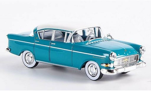 Opel Kapitan P2.5 1/87 Brekina blau-gr&Atilde;&frac14;n/weiss modellautos