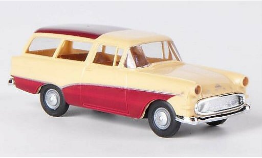 Opel Rekord P1 1/87 Brekina Caravan beige/rot modellautos