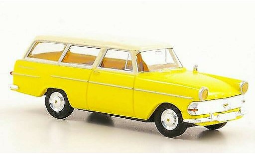 Opel Rekord P2 1/87 Brekina PII Caravan gelb/beige modellautos
