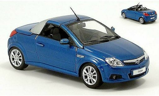 Opel Tigra Twin Top 1/43 Minichamps blau/grau 2004 modellautos