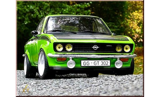 Opel Manta A 1/18 Norev gt/e gr&Atilde;&frac14;n 1975 jantes bbs bords larges modellautos
