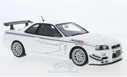 Modellautos Nissan Skyline 1/18 Ottomobile GT-R (R34) MineS weiss RHD 2011 Nissan Skyline 1/18 Ottomobile GT-R (R34) MineS weiss RHD 2011 modellautos