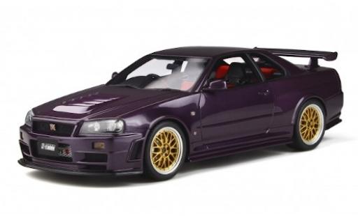 Modellautos Nissan Skyline 1/18 Ottomobile GT-R (Z34) Nismo Z-Tune mettalic violett RHD 1998 avec doré jantes Nissan Skyline 1/18 Ottomobile GT-R (Z34) Nismo Z-Tune mettalic violett RHD 1998 avec doré jantes modellautos