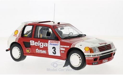Modellautos Peugeot 205 Rallye 1/18 Ottomobile T16 Gruppe B No.3 Belga Rallye Ypres 1985 B.Darniche/A.Mahe Peugeot 205 Rallye 1/18 Ottomobile T16 Gruppe B No.3 Belga Rallye Ypres 1985 B.Darniche/A.Mahe modellautos