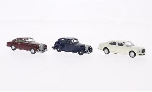Bentley 3 1/76 Oxford er-Set: MkVI - dkl.-blau Continental - dkl.-rot Mulsanne - weiss blau/rot modellautos