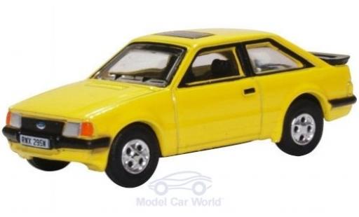 Ford Escort 1/76 Oxford MK III XR3i gelb 1981 modellautos