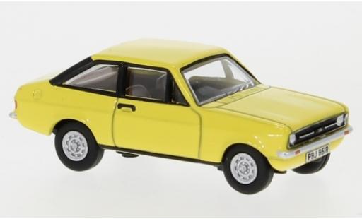 Ford Escort 1/76 Oxford Mk2 gelb RHD modellautos