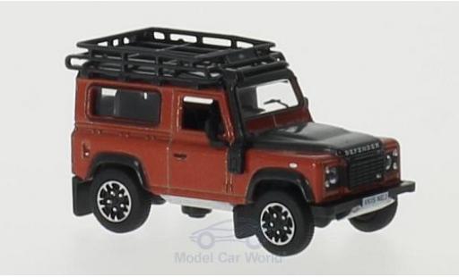 Land Rover Defender 1/76 Oxford 90 orange RHD Station Wagon modellautos