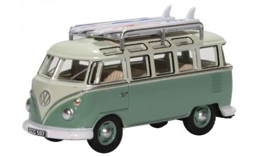 Modellautos Volkswagen T1 1/76 Oxford Samba grün/grün mit Dachgepäckträger und Surfboards Volkswagen T1 1/76 Oxford Samba grün/grün mit Dachgepäckträger und Surfboards modellautos
