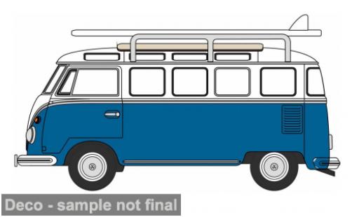 Modellautos Volkswagen T1 1/76 Oxford Samba Bus/Surfboards blau 1:76 Volkswagen T1 1/76 Oxford Samba Bus/Surfboards blau 1:76 modellautos