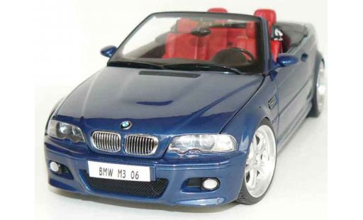 Bmw M3 Cabriolet 1/18 Kyosho E46 blau jantes 19 pouces modellautos