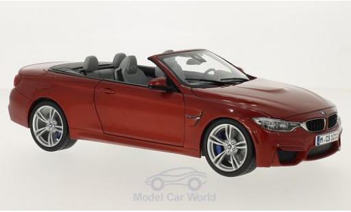 Bmw M4 F83 1/18 Paragon (F83) Cabriolet mettalic orange Verdeck geöffnet modellautos