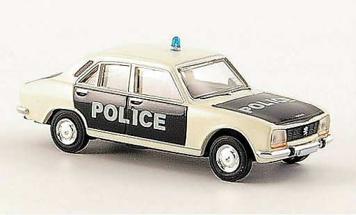 Peugeot 504 Berline 1/87 Brekina Limousine Police Polizei-Limousine modellautos