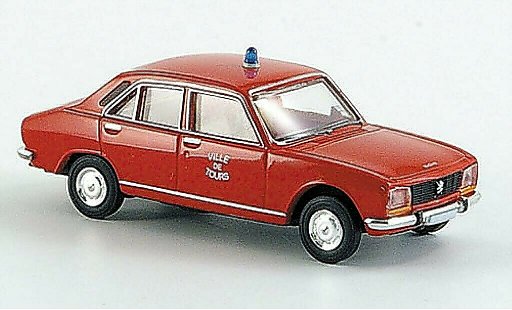 Peugeot 504 Berline 1/87 Brekina Limousine Ville de Tours Feuerwehr-Limousine modellautos