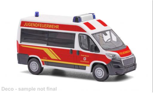 Modellautos Peugeot Boxer Kasten 2014 Feuerwehr Speyer 1/87 Busch