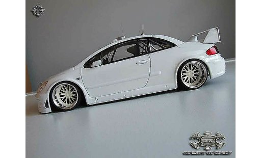 Peugeot 307 WRC 1/18 Autoart plain body weiss jantes bbs modellautos