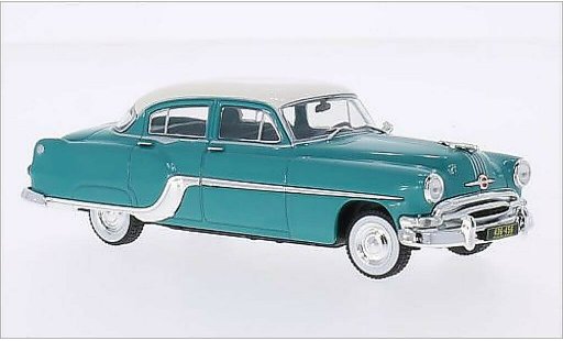 Pontiac Chieftain Base 1/43 WhiteBox t&Atilde;&frac14;rkis/weiss 1954 modellautos
