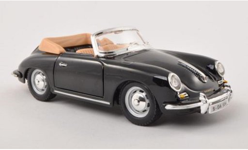 Porsche 356 B B 1/24 Burago Cabrio schwarz 1961 modellautos