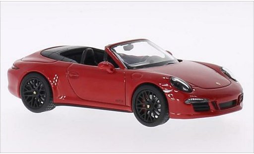 Porsche 911 GTS 1/43 Schuco Carrera 4 Cabrio rot/schwarz 2014 modellautos
