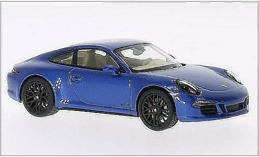 Porsche 911 GTS 1/43 Schuco Carrera 4 mettalic blau 2014 modellautos