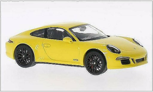 Porsche 911 GTS 1/43 Schuco Carrera gelb 2014 modellautos