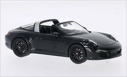 Porsche 911 Targa 1/43 Schuco 4 GTS mettalic schwarz modellautos