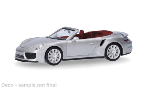 Porsche 991 Turbo 1/87 Herpa 911  silber 1:87 modellautos