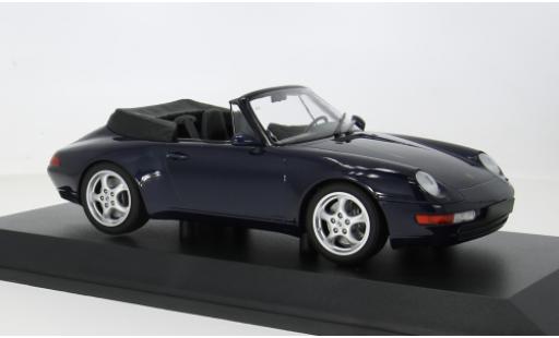 Modellautos Porsche 993 911  Cabriolet blau 1994 1/18 Minichamps