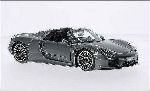 Porsche 918 Base 1/24 Burago Spyder mettalic grau modellautos