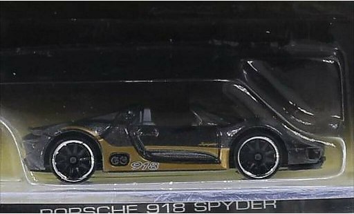Porsche 918 Base 1/64 Hot Wheels Spyder mettalic grau/gold modellautos