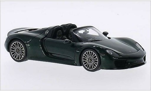 Porsche 918 Base 1/43 Spark Spyder mettalic gr&Atilde;&frac14;n 2014 modellautos