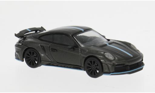 Porsche 992 S 1/64 Pop Race tinger GTR carbon/blau 1:64 modellautos