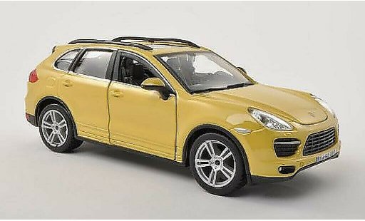 Porsche Cayenne Turbo 1/24 Burago (92A) gelb modellautos