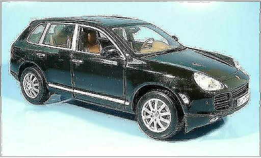 Porsche Cayenne Base 1/18 Maisto V6 mettalic schwarz 2004 modellautos